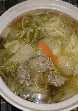 手作りいわし団子の鍋-レシピのメイン写真