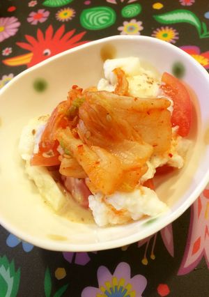 フレッシュトマトの山かけキムチ-レシピのメイン写真