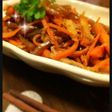 たっぷり人参とこんにゃく竹輪の牛しぐれ煮