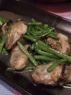 空芯菜と牡蠣のニンニク炒め-レシピのメイン写真