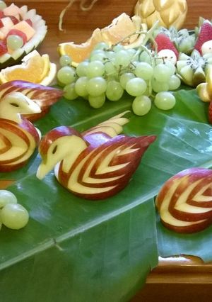 飾り切り☆リンゴでスワン♪-レシピのメイン写真