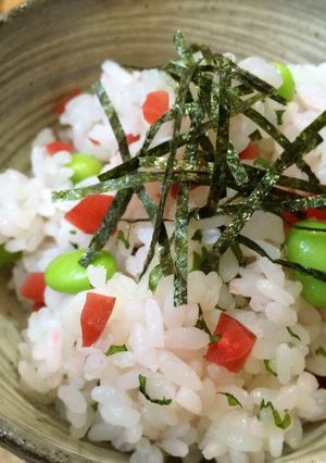 カリ梅の枝豆しそごはん♡-レシピのメイン写真