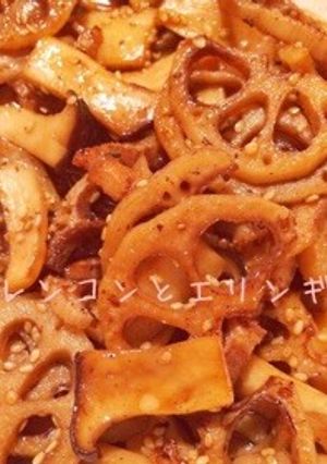 レンコンとエリンギの甘辛炒め煮-レシピのメイン写真