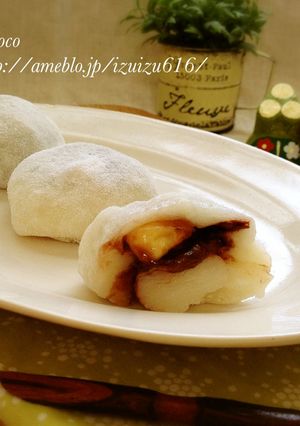 レンチン簡単チョコバナナ大福バレンタイン-レシピのメイン写真