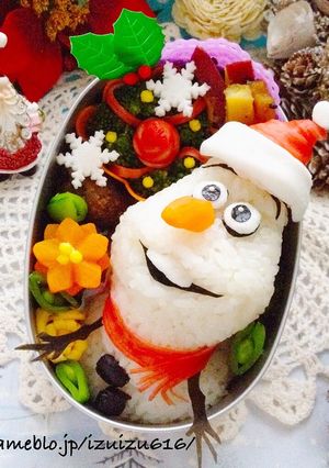 キャラ弁☆簡単超立体!アナ雪オラフ♬-レシピのメイン写真