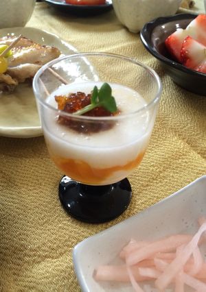 卵黄と豆腐ととろろの前菜-レシピのメイン写真