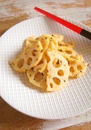 レンコンのちゃちゃっとマヨ七味炒め-レシピのメイン写真
