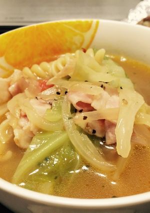 具だくさんスープパスタ-レシピのメイン写真