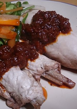 本当に胸肉なの?ゴボウ巻きお肉♪-レシピのメイン写真