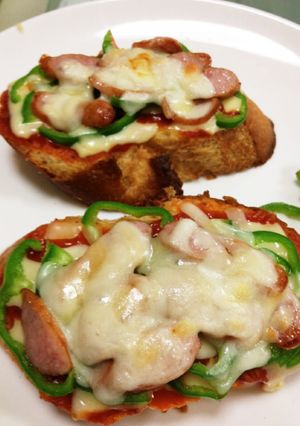 フランスパンでピザトースト-レシピのメイン写真
