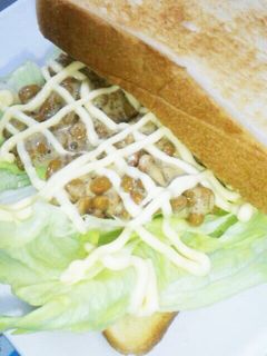 納豆サンドイッチ-レシピのメイン写真