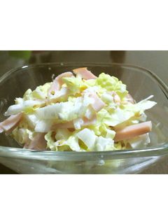 ゴママヨドレッシングで白菜とハムのサラダ-レシピのメイン写真
