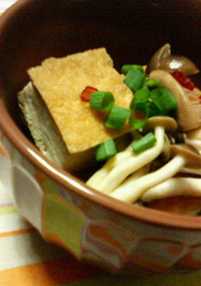 厚揚げときのこの☆ピリ辛バター醤油炒め♪-レシピのメイン写真