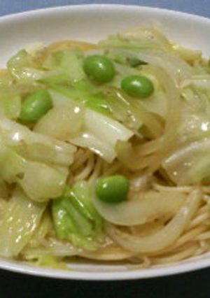 ●パスタ●枝豆キャベツのしょうゆ風味♪-レシピのメイン写真