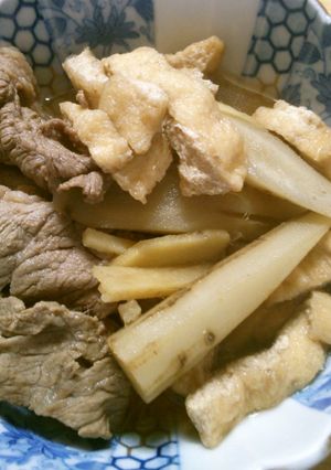 簡単一品♪ 牛肉 ごぼう 油揚げの 煮物-レシピのメイン写真