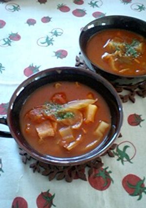 トマトジュースで濃厚トマトスープ-レシピのメイン写真