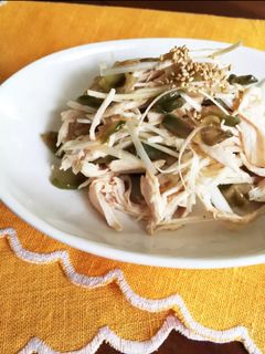簡単!鶏胸肉とザーサイの和え物。-レシピのメイン写真