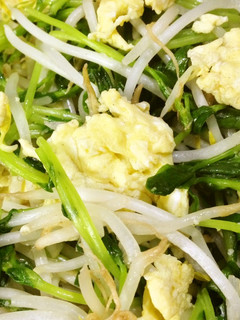 豆苗と卵の塩炒め❀-レシピのメイン写真