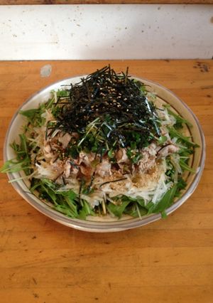 水菜と大根の冷しゃぶサラダ-レシピのメイン写真