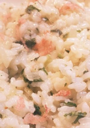 でんせつの桜七草チーズリゾット-レシピのメイン写真