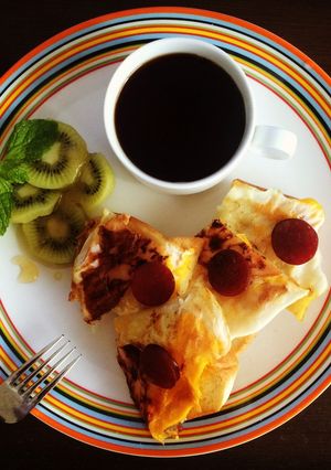ハムエッグトースト-レシピのメイン写真