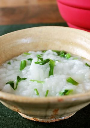 電子レンジでつくる七草粥-レシピのメイン写真