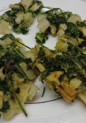 蓮根・パクチーのかき揚げ☆カレー風味☆-レシピのメイン写真