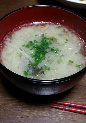 ◆もやしとわかめの味噌汁-レシピのメイン写真