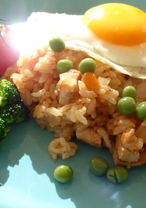 ストウブ１８でチキンライス-レシピのメイン写真