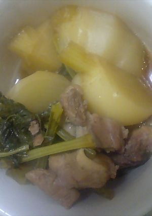 めんつゆでかぶと鶏肉の煮物-レシピのメイン写真