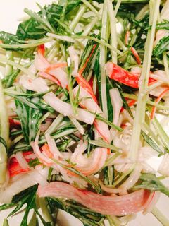 和えるだけ★かにかまと水菜のサラダ-レシピのメイン写真