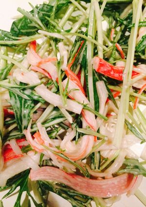 和えるだけ★かにかまと水菜のサラダ-レシピのメイン写真