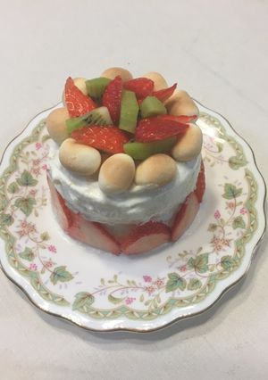 一歳の誕生日ケーキ♡赤ちゃんも食べられる-レシピのメイン写真