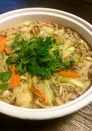 鶏団子ときのこの鍋-レシピのメイン写真