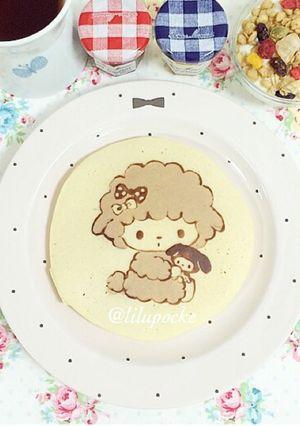 簡単♩3色で作る☆パンケーキアート-レシピのメイン写真