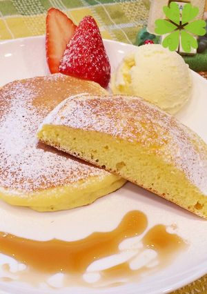 バニラアイスクリーム入りのパンケーキ-レシピのメイン写真