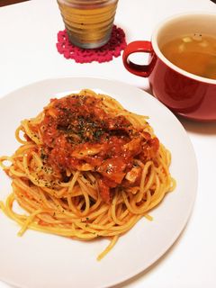 簡単すぎ☆ツナ缶でトマトソースパスタ-レシピのメイン写真