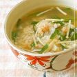 蟹缶とニラとエノキの簡単雑炊