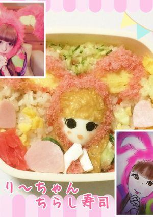 キャラ弁・セカオワきゃりーちらし寿司♪-レシピのメイン写真