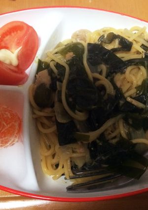 ヘルシー意外な美味しいさなワカメパスタ-レシピのメイン写真