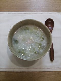 ほっこり☆お漬物と鶏肉のおかゆ-レシピのメイン写真