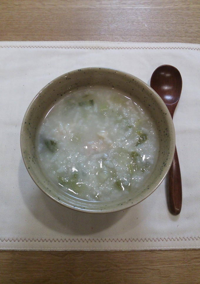 ほっこり☆お漬物と鶏肉のおかゆ-レシピのメイン写真