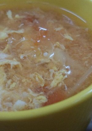 卵ふんわり♡トマトコンソメスープ♬-レシピのメイン写真