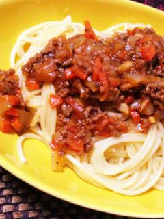 ケチャップでミートソースパスタ*-レシピのメイン写真