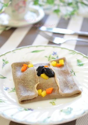 黒豆煮汁で☆ハム＆チーズのガレット✿-レシピのメイン写真