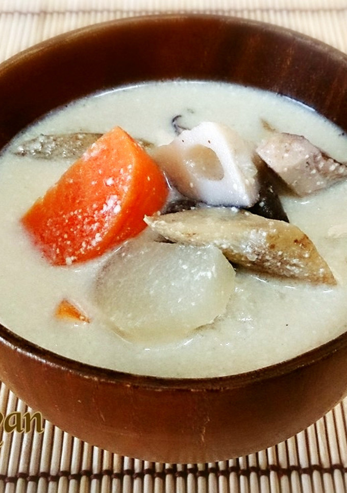 無塩料理☆根菜ときのこの生姜豆乳スープ-レシピのメイン写真