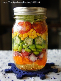 メイソンジャーで♪夏野菜のジャーサラダ-レシピのメイン写真