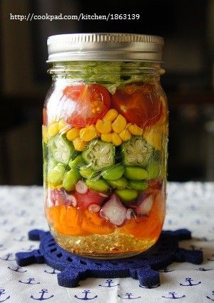 メイソンジャーで♪夏野菜のジャーサラダ-レシピのメイン写真