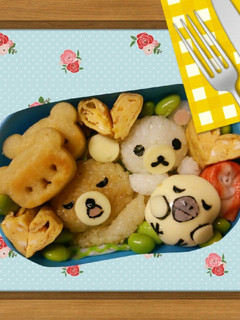 キャラ弁簡単☆お昼寝リラックマたち☆-レシピのメイン写真
