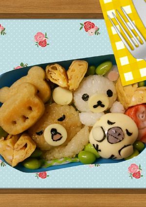 キャラ弁簡単☆お昼寝リラックマたち☆-レシピのメイン写真